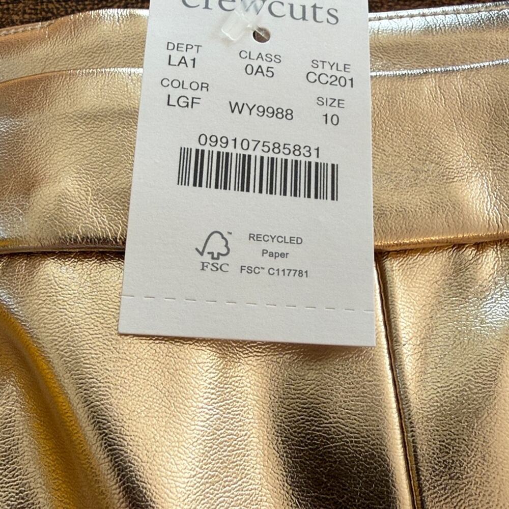 Crewcuts Girls' light Gold metallic pleated pull on skirt - Picture 10 of 10